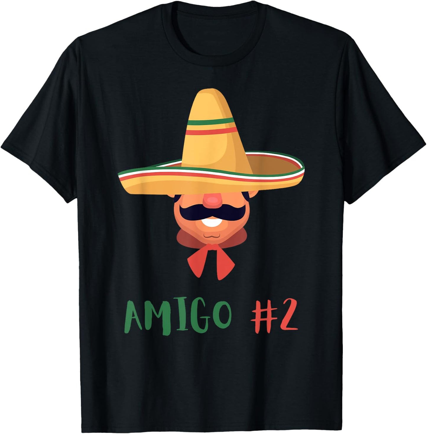 Funny Mexican Amigo #2 Group Matching DIY Halloween Costume T-Shirt - T-Shirt | Black