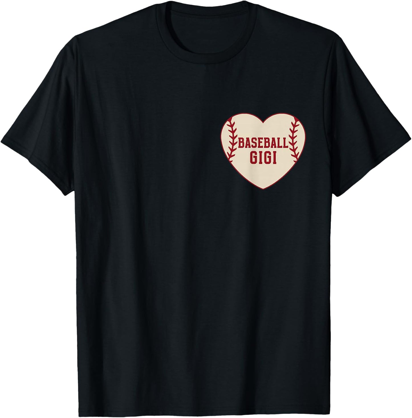 Baseball Gigi Retro Pocket Heart Grandma Mother's day T-Shirt - T-Shirt | Black