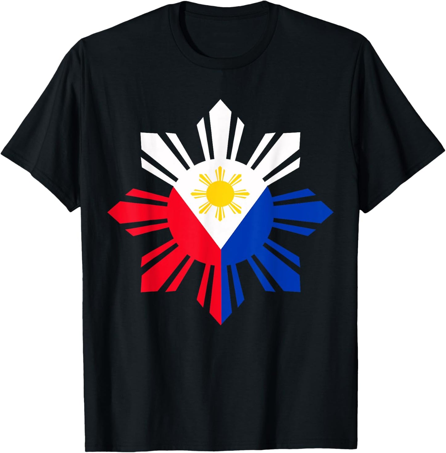 Philippine Flag Pinoy Flag Filipino Shirt Pinoy Sun T-Shirt - T-Shirt | Black