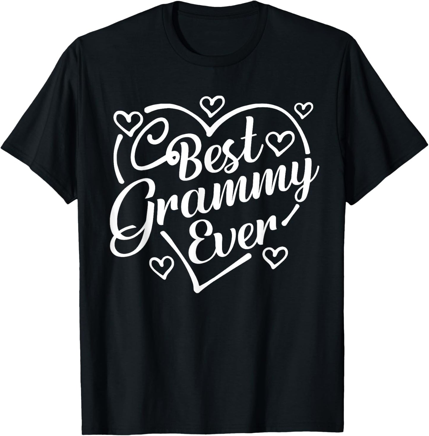Best Grammy Ever Shirt Funny Heart Shape Mother's Day T-Shirt - T-Shirt | Black