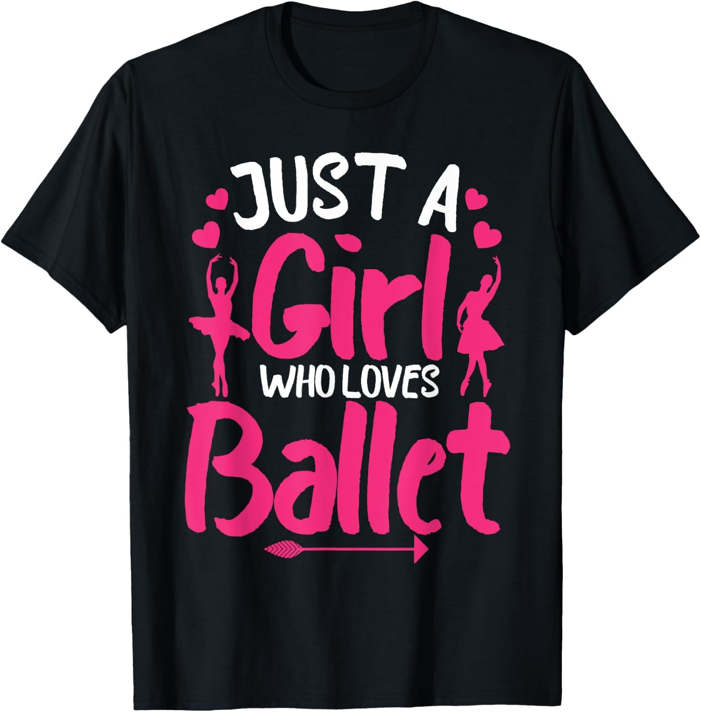 Funny Ballerina Design For Girls Women Ballet Dance Lovers T-Shirt - T-Shirt | Black