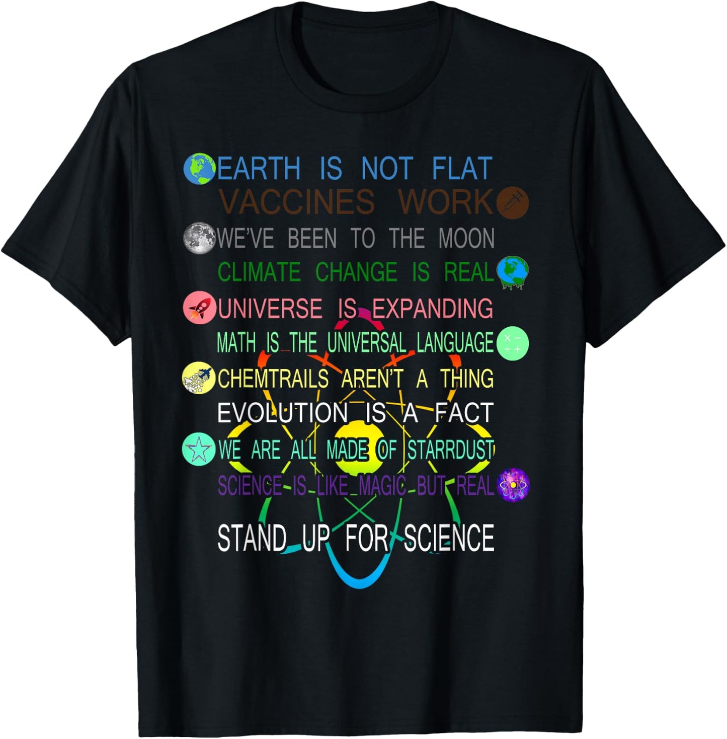 Stand Up For Science Cool Pro Science T-Shirt - T-Shirt | Black