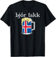 Iceland Beer Please Icelandic Flag Bjor Takk Travel Drinking T-Shirt - T-Shirt | Black