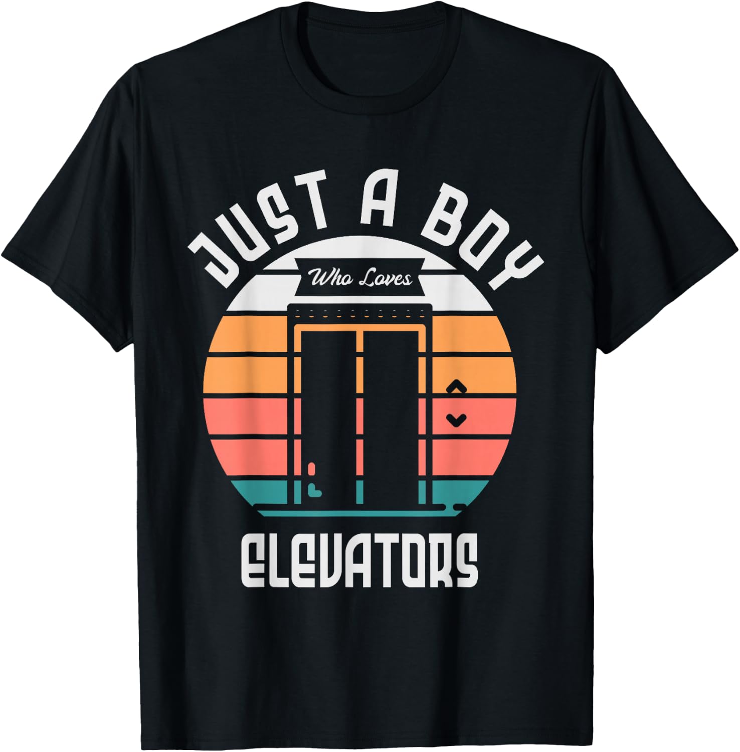 Just a boy who loves elevators Elevator mechanics Elevator T-Shirt - T-Shirt | Black