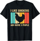 Funny Chicken Design Chicken Lover Men Women Farmers Life T-Shirt - T-Shirt | Black