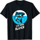 Salmon Slayer Funny Fishing T-Shirt - T-Shirt | Black