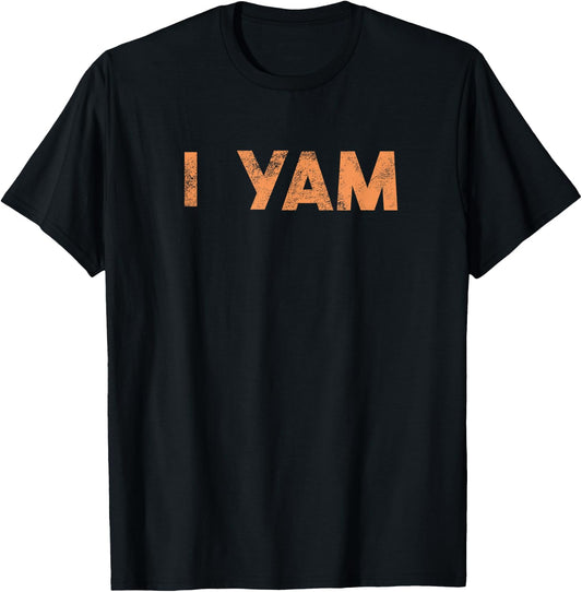 I Yam Shirt Shes My Sweet Potato Matching Couple Halloween T-Shirt - T-Shirt | Black