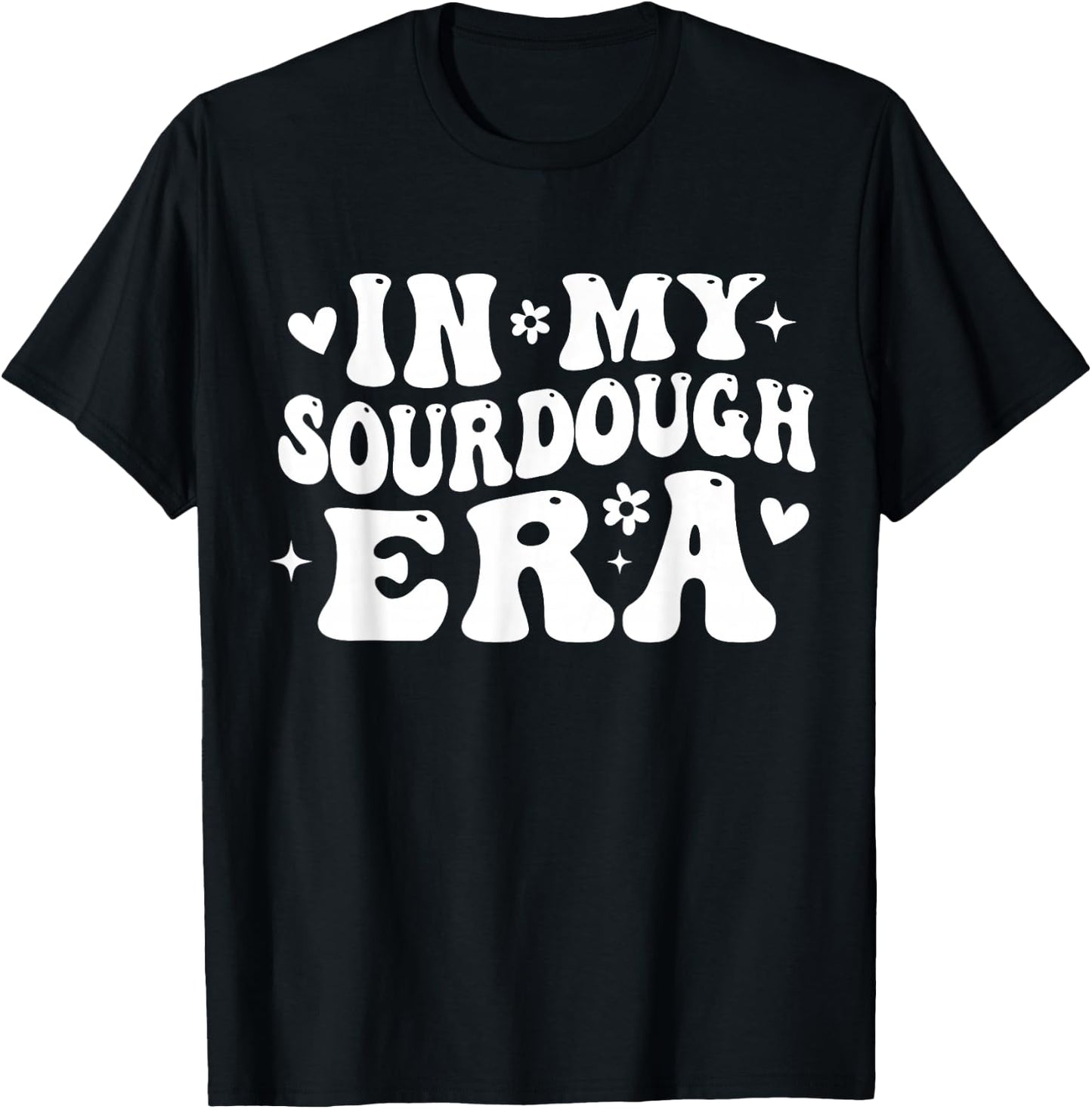 In My Sourdough Era Bread Pink Baking Sourdough Enthusiast T-Shirt - T-Shirt | Black