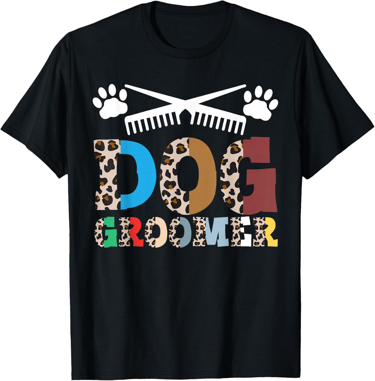 Dog Groomer Pet Grooming Fur Artist Animal Stylist T-Shirt - T-Shirt | Black