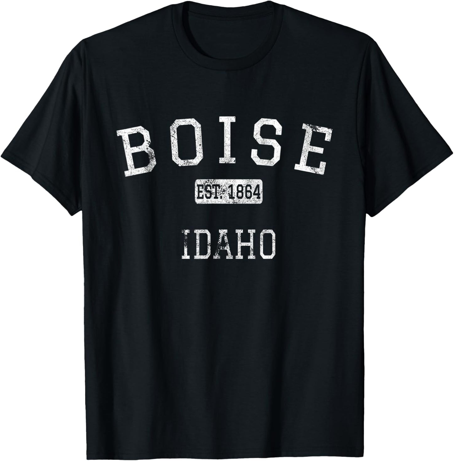 Boise Idaho ID Vintage T-Shirt - T-Shirt | Black