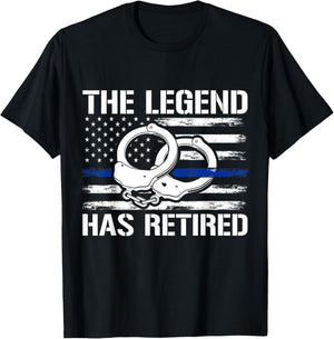 The Legend Has Retired Police T-Shirt - T-Shirt | Black