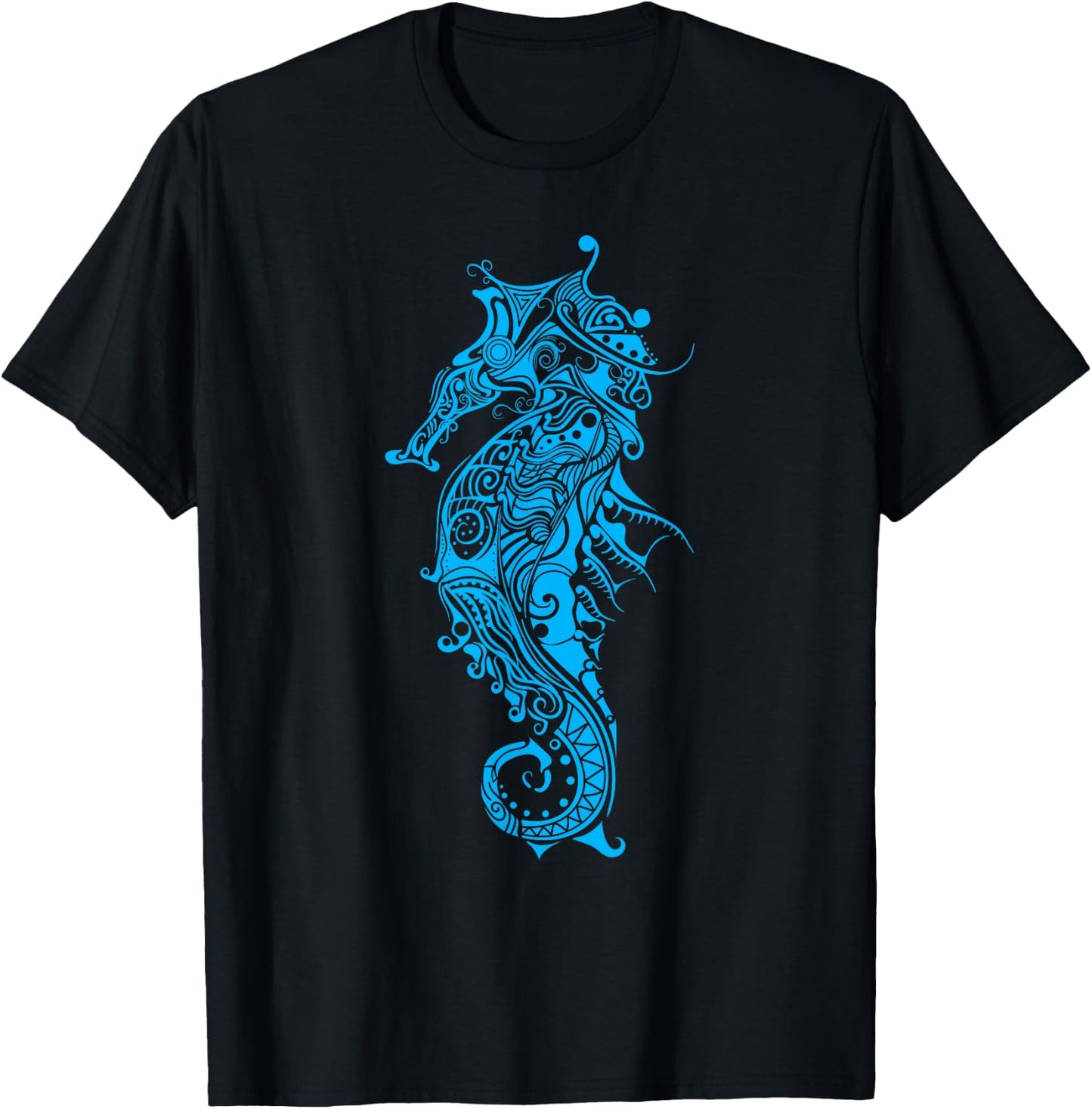 Tribal Seahorse Shirt - Seahorse Lovers Shirt - Seahorse T-Shirt - T-Shirt | Black