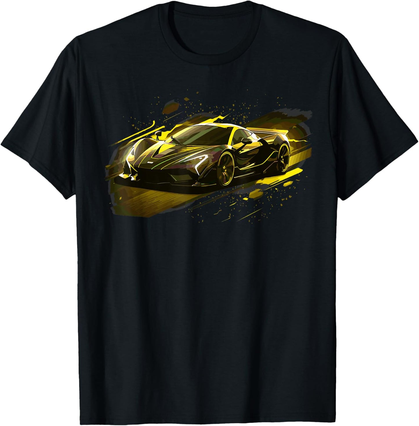 Sports Car Supercar Exotic Concept Poster Style Boys Graphic T-Shirt - T-Shirt | Black