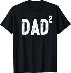 Dad to be of 2 kids - 2nd power squared shirt T-Shirt - T-Shirt | Black