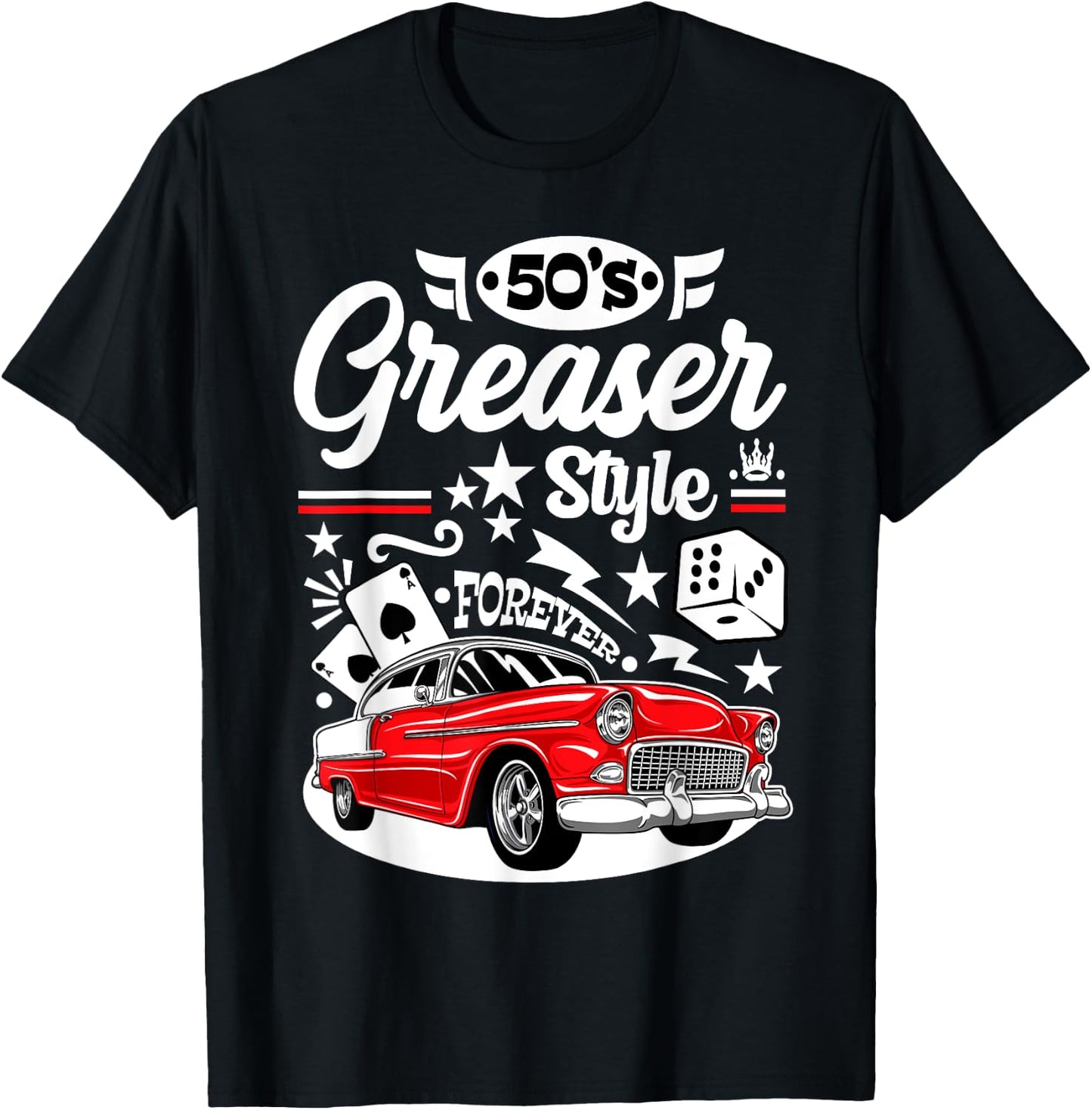 Rockabilly Sock Hop Party 50s Greaser Costumes Rock N Roll T-Shirt - T-Shirt | Black