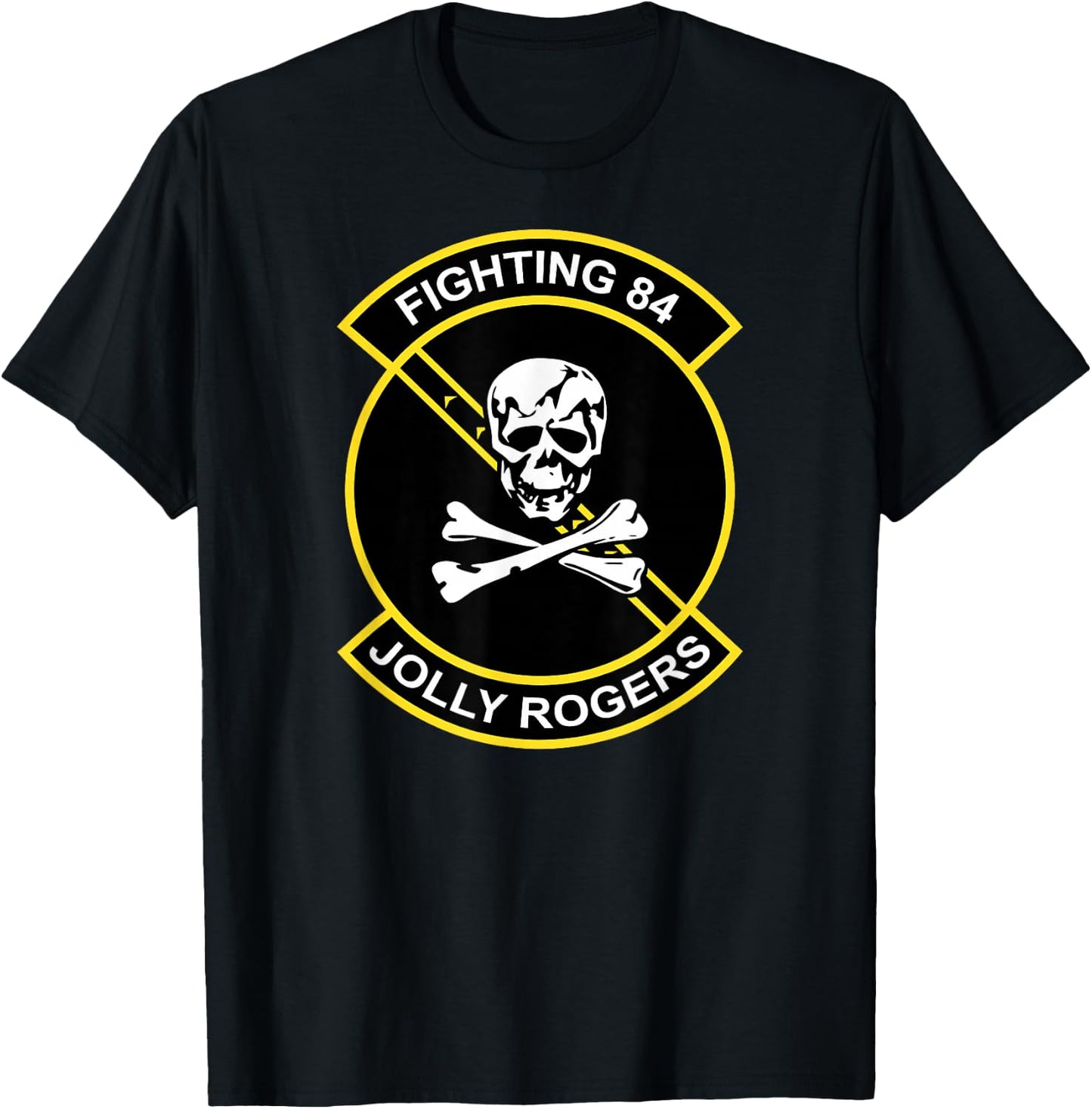 Fighting 84 Jolly Rogers T-Shirt - T-Shirt | Black