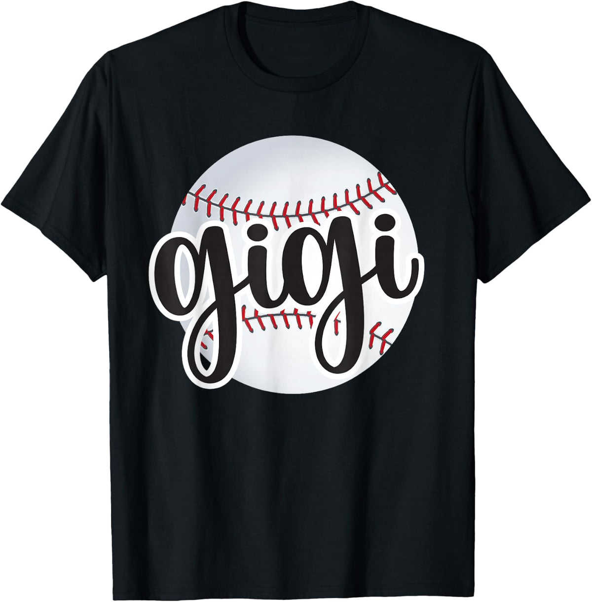 Baseball Gigi Baseball Fan Proud Baseball Grandma Gigi T-Shirt - T-Shirt | Black