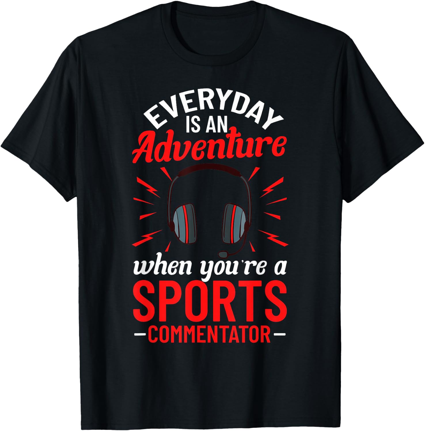 Sports Commentator Sportscaster Sport Announcer T-Shirt - T-Shirt | Black