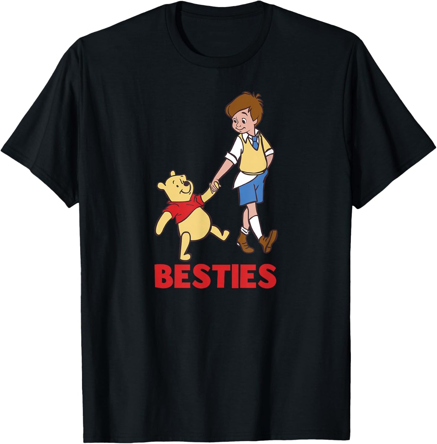 Winnie the Pooh - Christopher Robin Pooh Besties T-Shirt - T-Shirt | Black