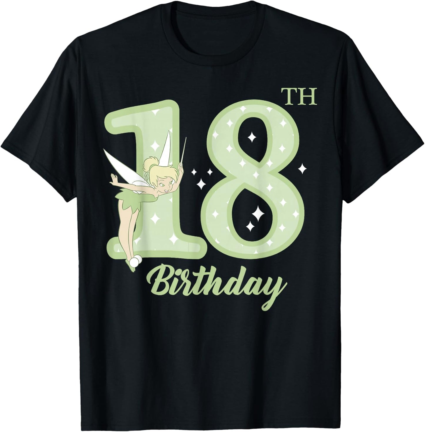 Disney Peter Pan 18th Birthday Tinkerbell Portrait T-Shirt - T-Shirt | Black
