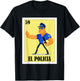 Funny Mexican Design for Policemen - El Policia T-Shirt - T-Shirt | Black