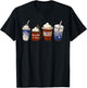 America Coffee 4th of July Red White Brew Latte Patriotic T-Shirt - T-Shirt | Black