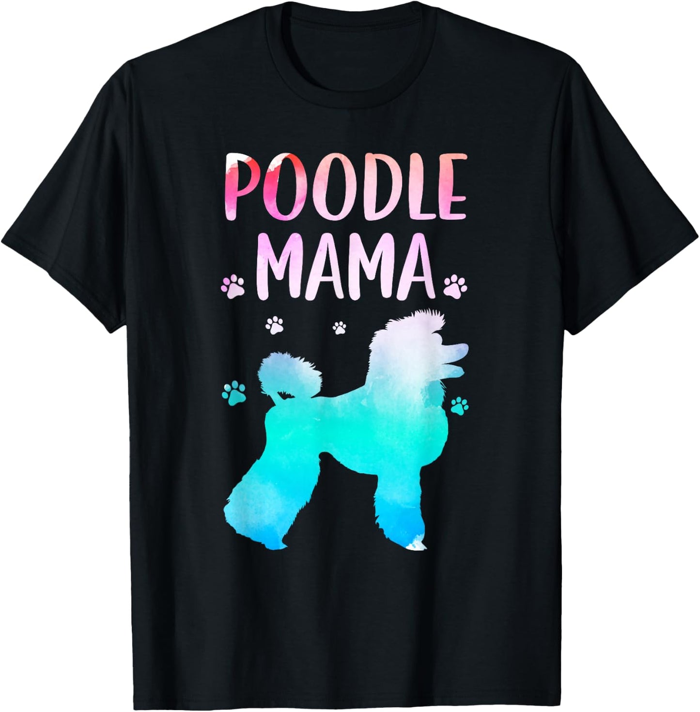 Cool Poodle Art Mom Pet Dog Standard Poodle Lovers T-Shirt - T-Shirt | Black