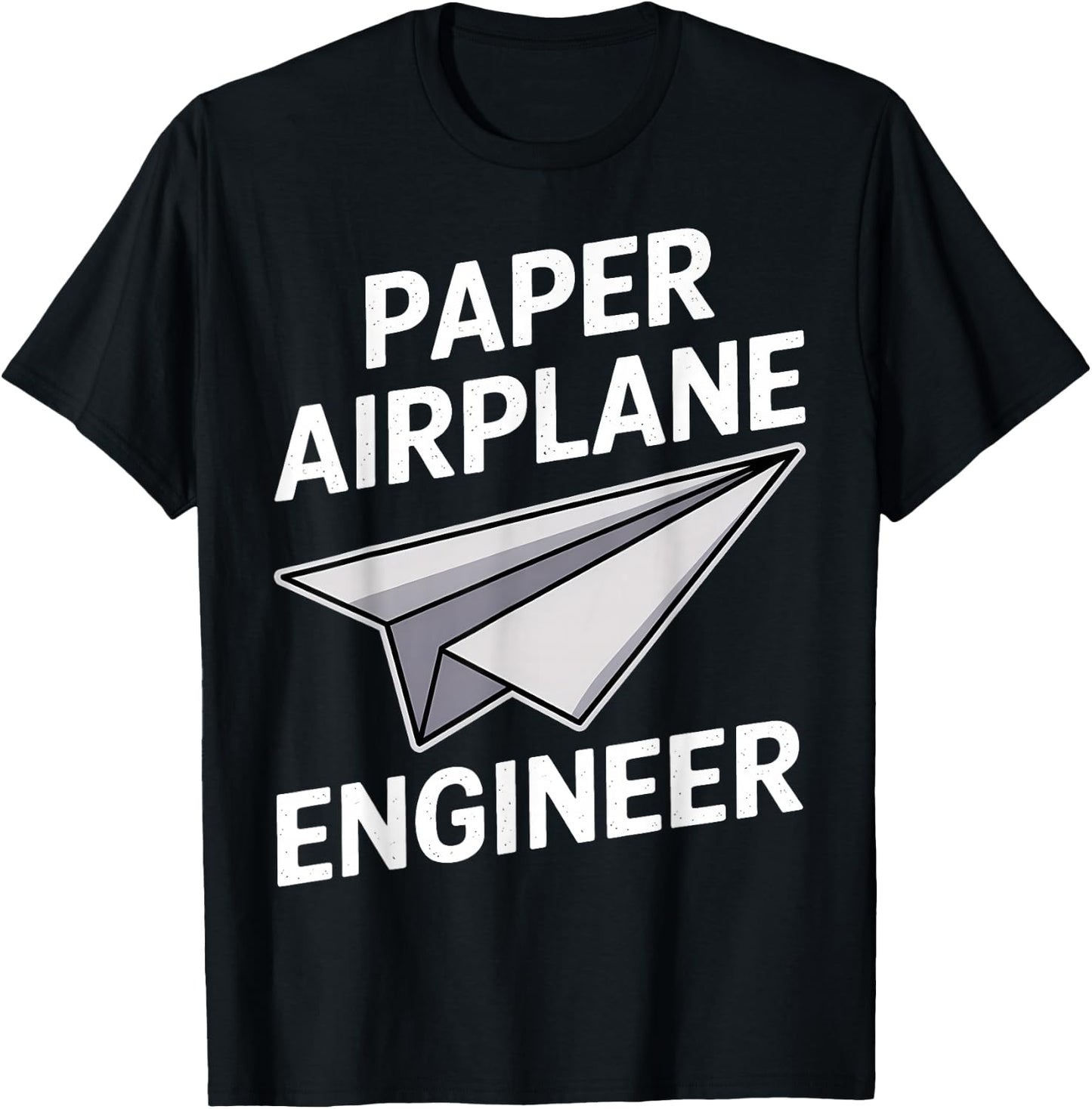 Funny Paper Airplane T-Shirt - T-Shirt | Black