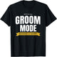 Funny Wedding – Official Groom Mode: Hooked & Happy T-Shirt - T-Shirt | Black