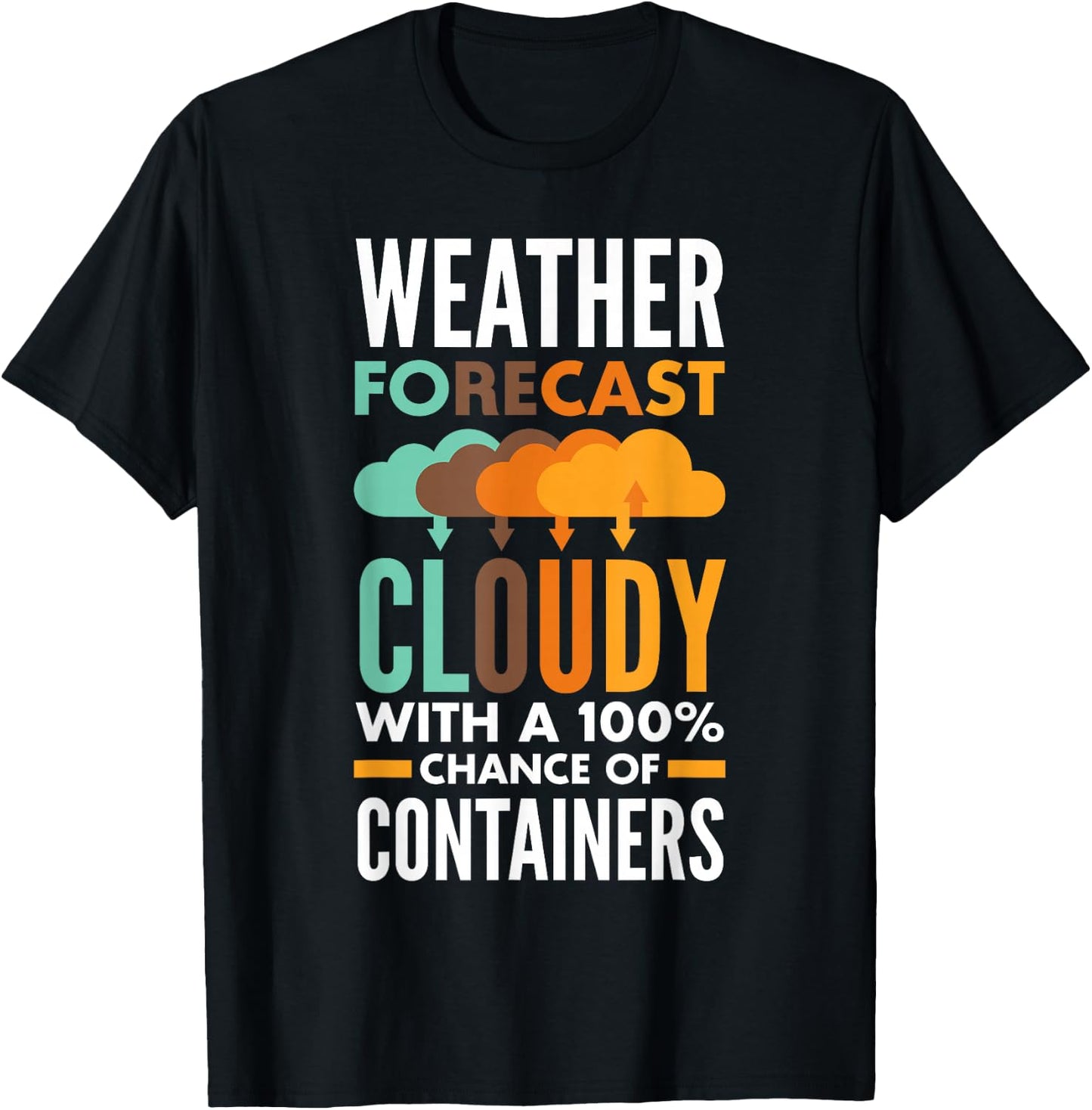 DevOps Engineer Cloud Computing Weather Forecast T-Shirt - T-Shirt | Black