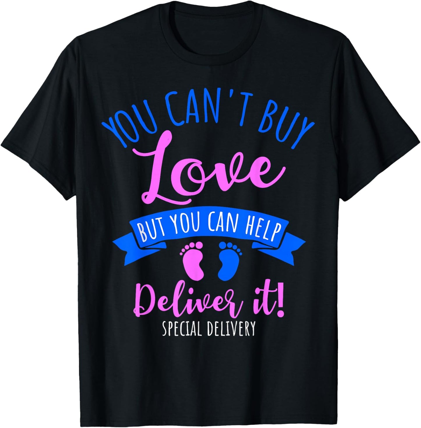 Cute Baby Foot Print Labor and Delivery Nurses T-Shirt - T-Shirt | Black