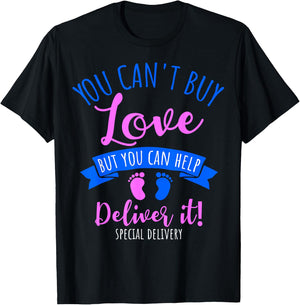 Cute Baby Foot Print Labor and Delivery Nurses T-Shirt - T-Shirt | Black