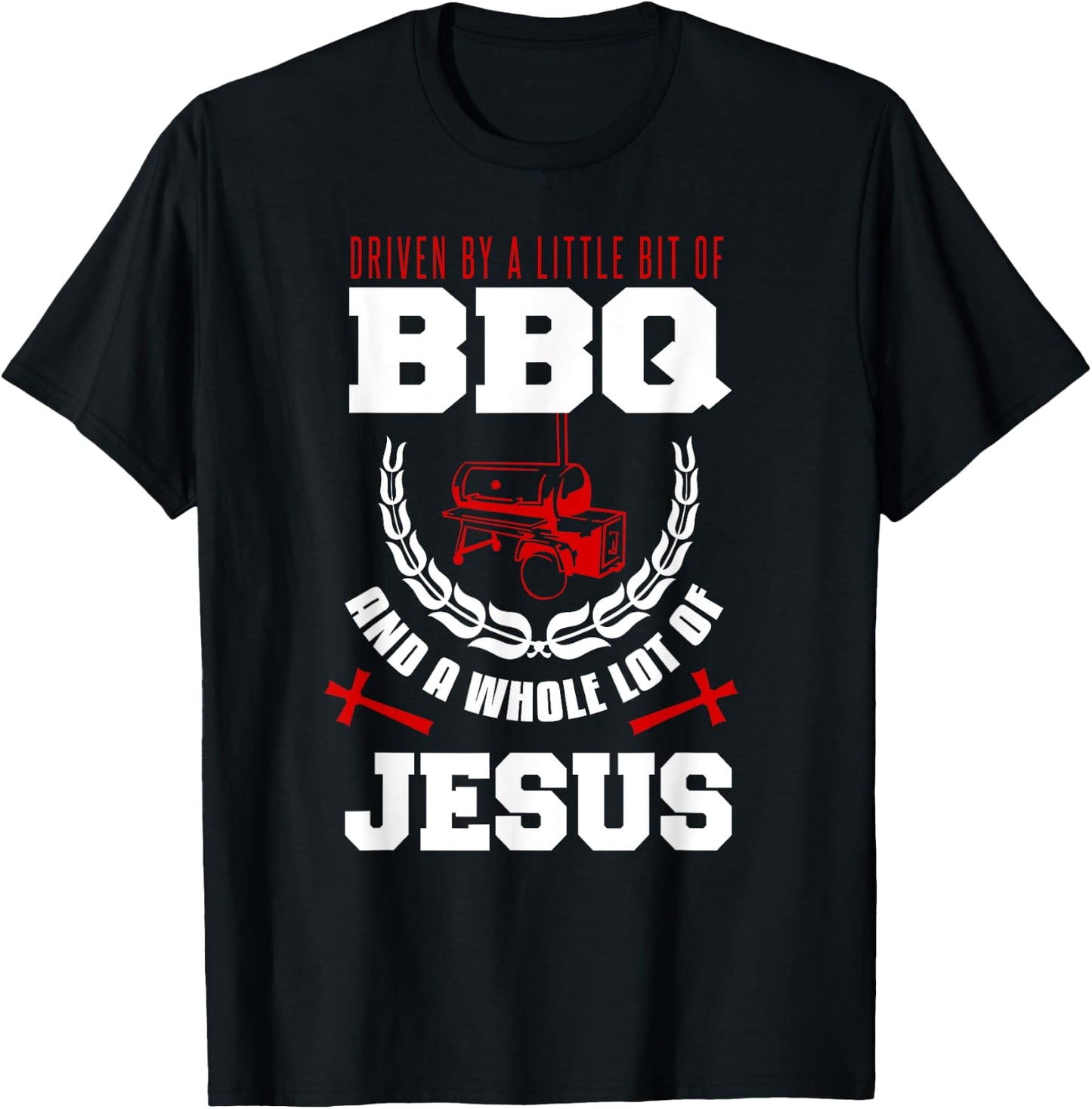 BBQ Jesus Shirt Barbecue Religious Christian BBQing T-Shirt - T-Shirt | Black