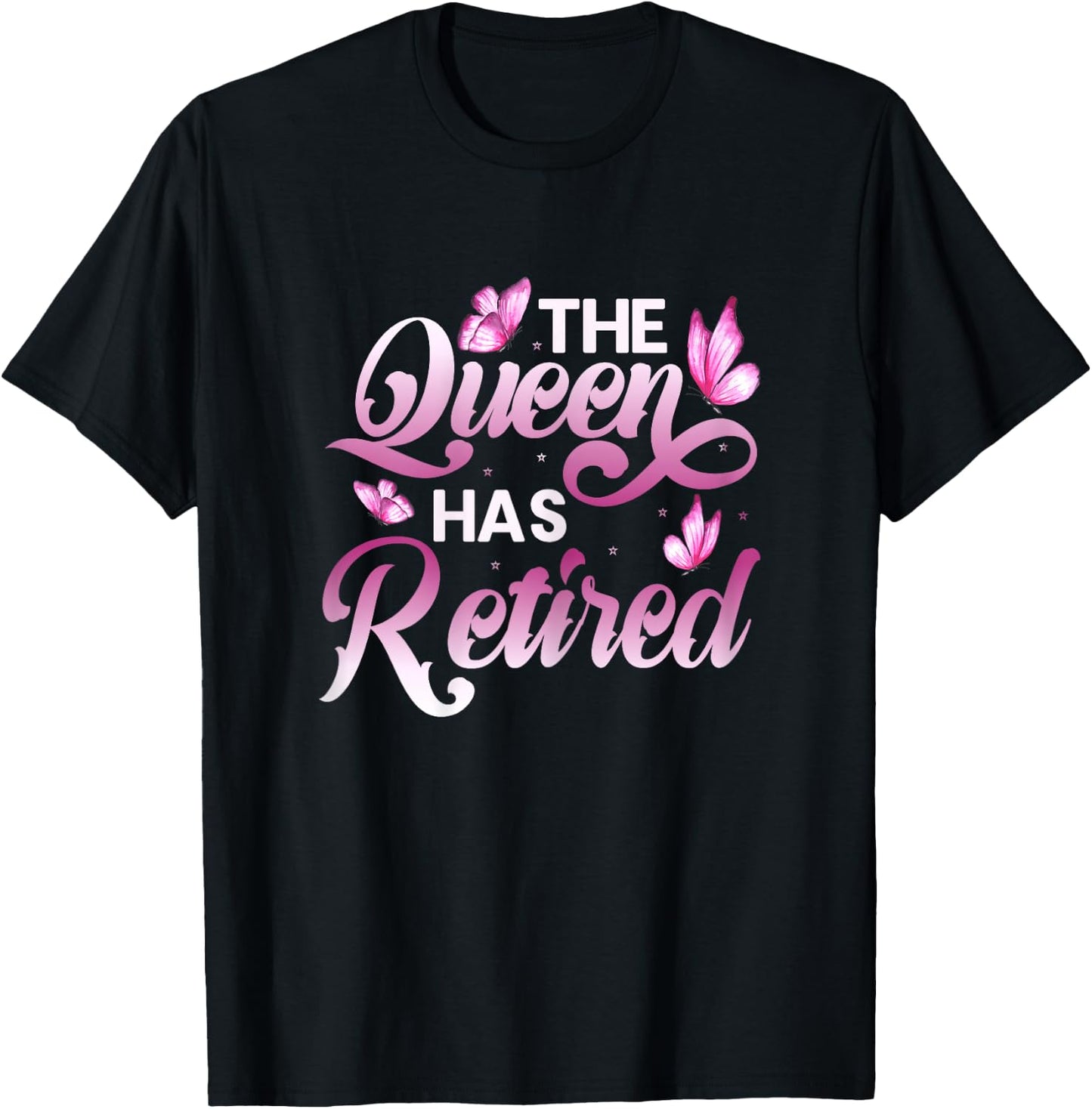 Women Floral The Queen Has Retired T-Shirt - T-Shirt | Black