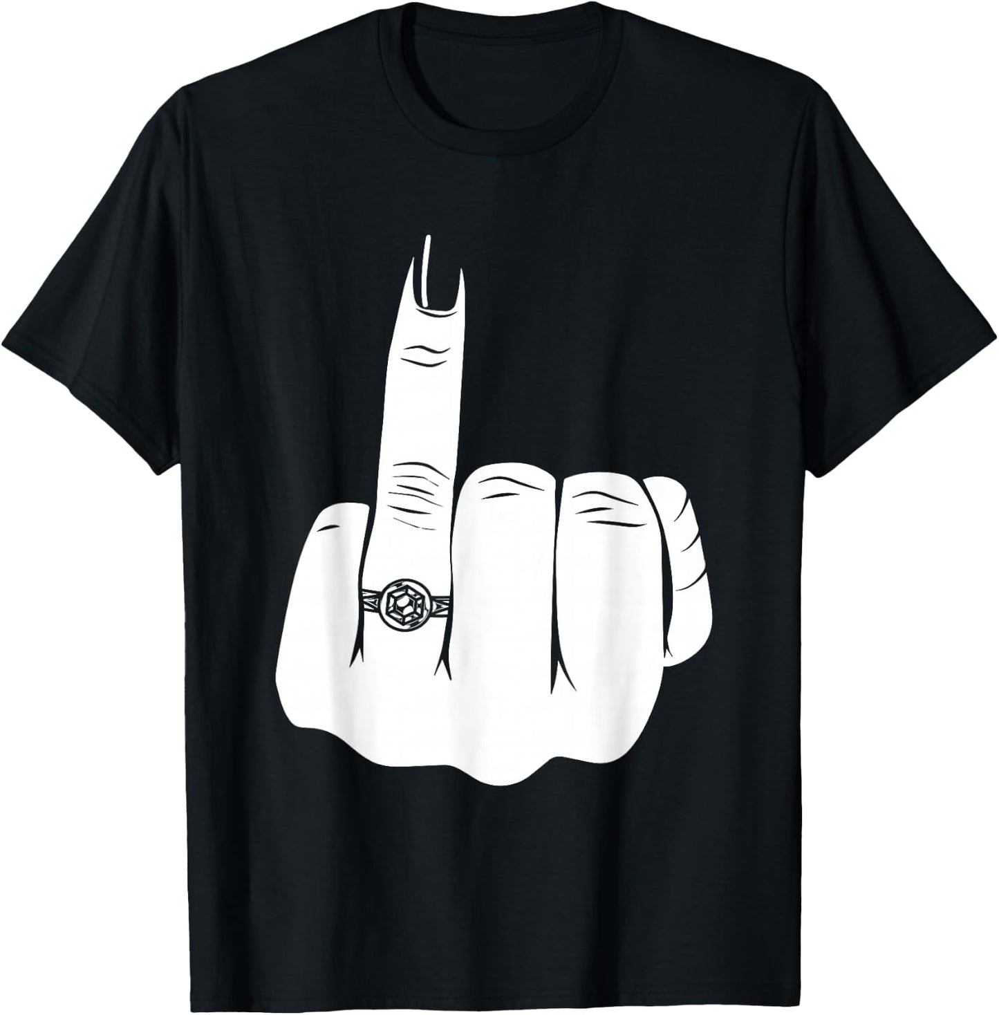 Got Engaged - Engagement Ring Finger T-Shirt - T-Shirt | Black