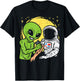 Astronaut Inking Alien Funny Space Galaxy Tattoo Men Women T-Shirt - T-Shirt | Black