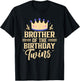 Brother Of The Birthday Twins Celebrate Twin Cute T-Shirt - T-Shirt | Black