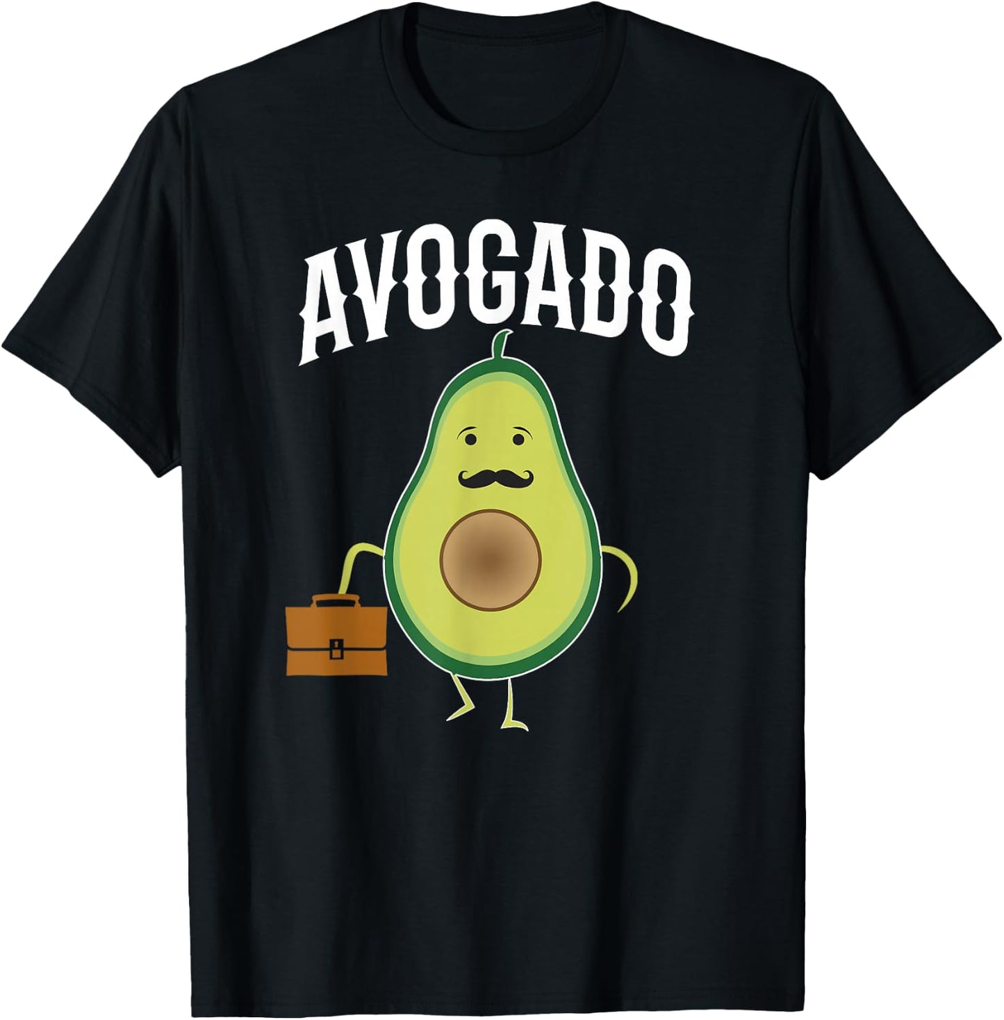 Avogado Abogado Spanish Lawyer Funny Pun Avocado Lover T-Shirt - T-Shirt | Black