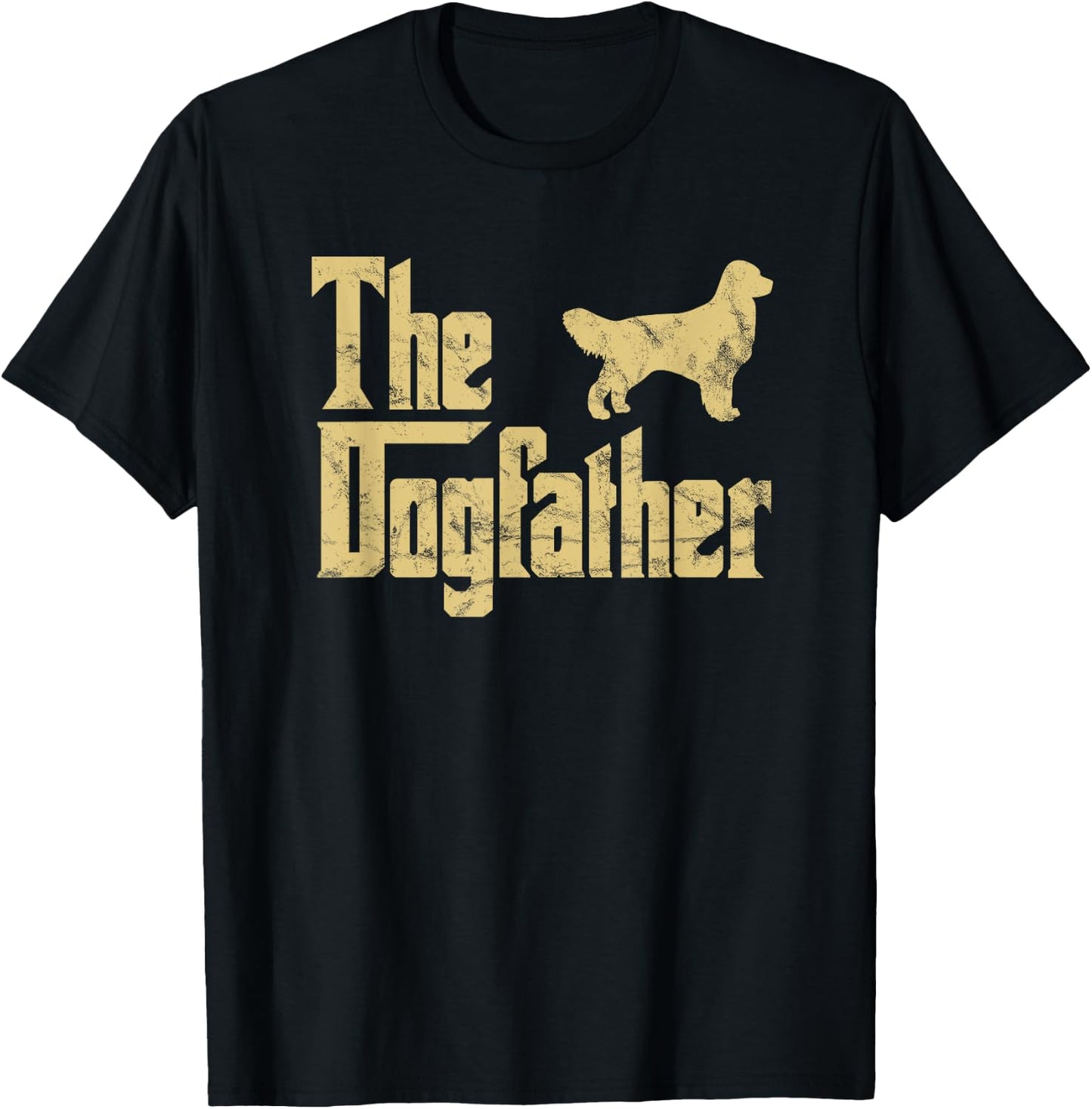 The Dogfather Golden Retriever Funny Dog Owner Women Kids T-Shirt - T-Shirt | Black