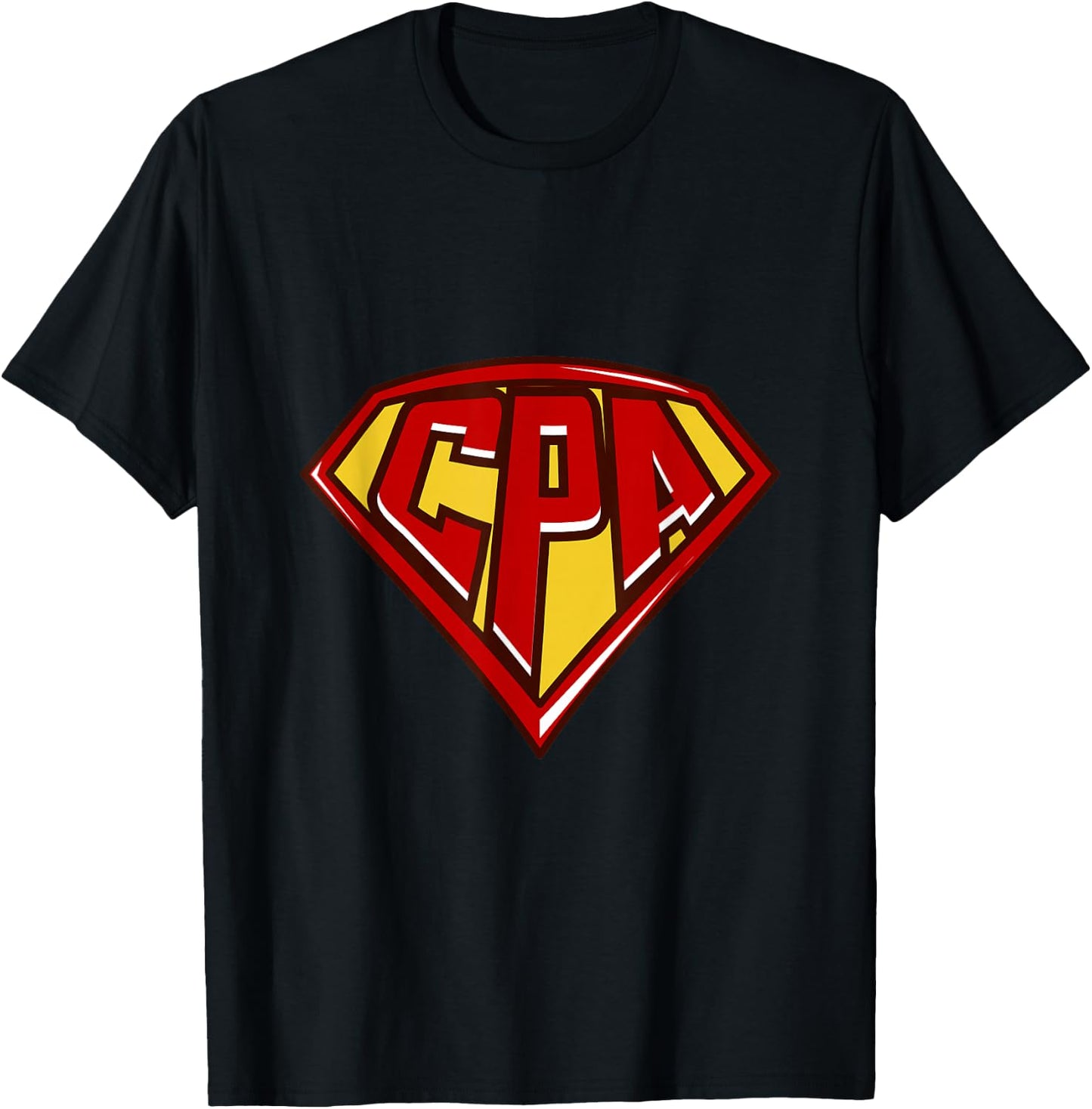 Accountant Superhero Shirt, CPA T Shirt, Finance T-Shirt - T-Shirt | Black