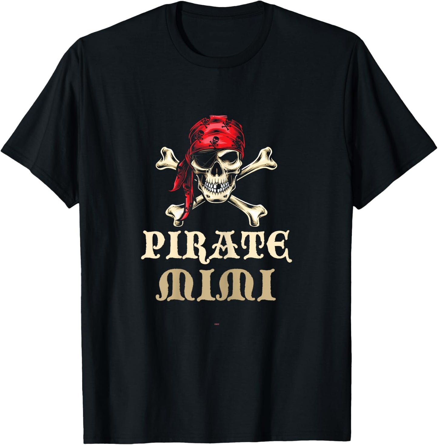 Pirate Mimi Skull Matching Grandma Halloween Costume T-Shirt - T-Shirt | Black
