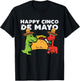 Kids Happy Cinco De Mayo Dinos Taco Mexican Kids Toddler Boys T-Shirt - T-Shirt | Black