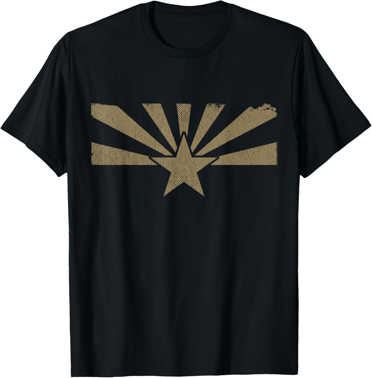 Distressed Vintage State of Arizona Flag T-Shirt - T-Shirt | Black