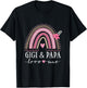 Kids Gigi and Papa Love Me Girls Granddaughter Boho Rainbow T-Shirt - T-Shirt | Black