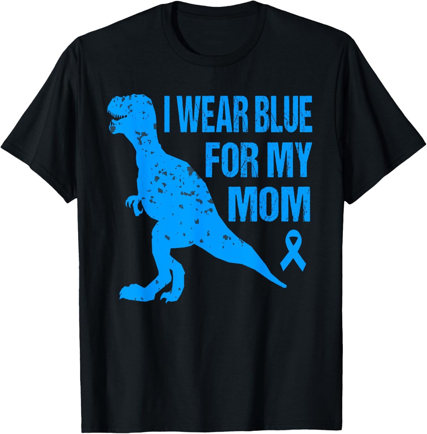 I Wear Blue For My Mom Diabetes Awareness Toddler Son Boys T-Shirt - T-Shirt | Black