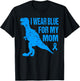I Wear Blue For My Mom Diabetes Awareness Toddler Son Boys T-Shirt - T-Shirt | Black