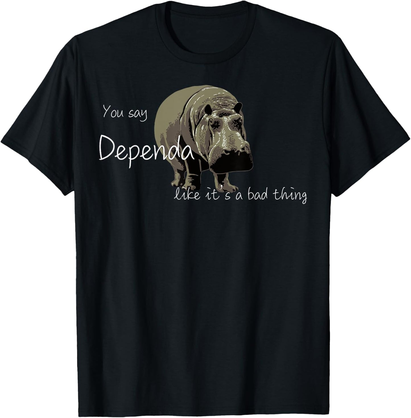 Hippo Pride Dependapotamus Love Yourself Dependa T-Shirt - T-Shirt | Black