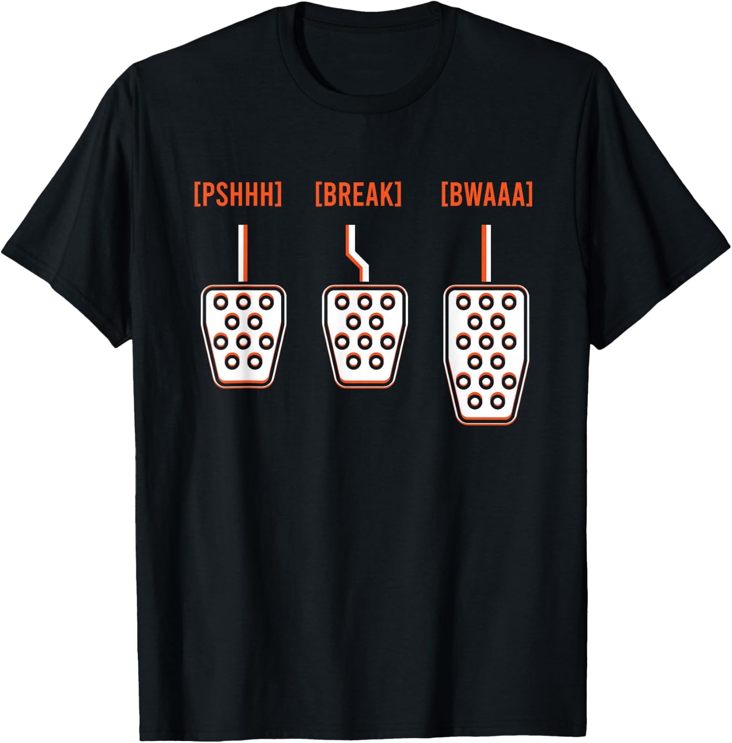 Manual Transmission Pedals Automobile Car Mechanic T-Shirt - T-Shirt | Black