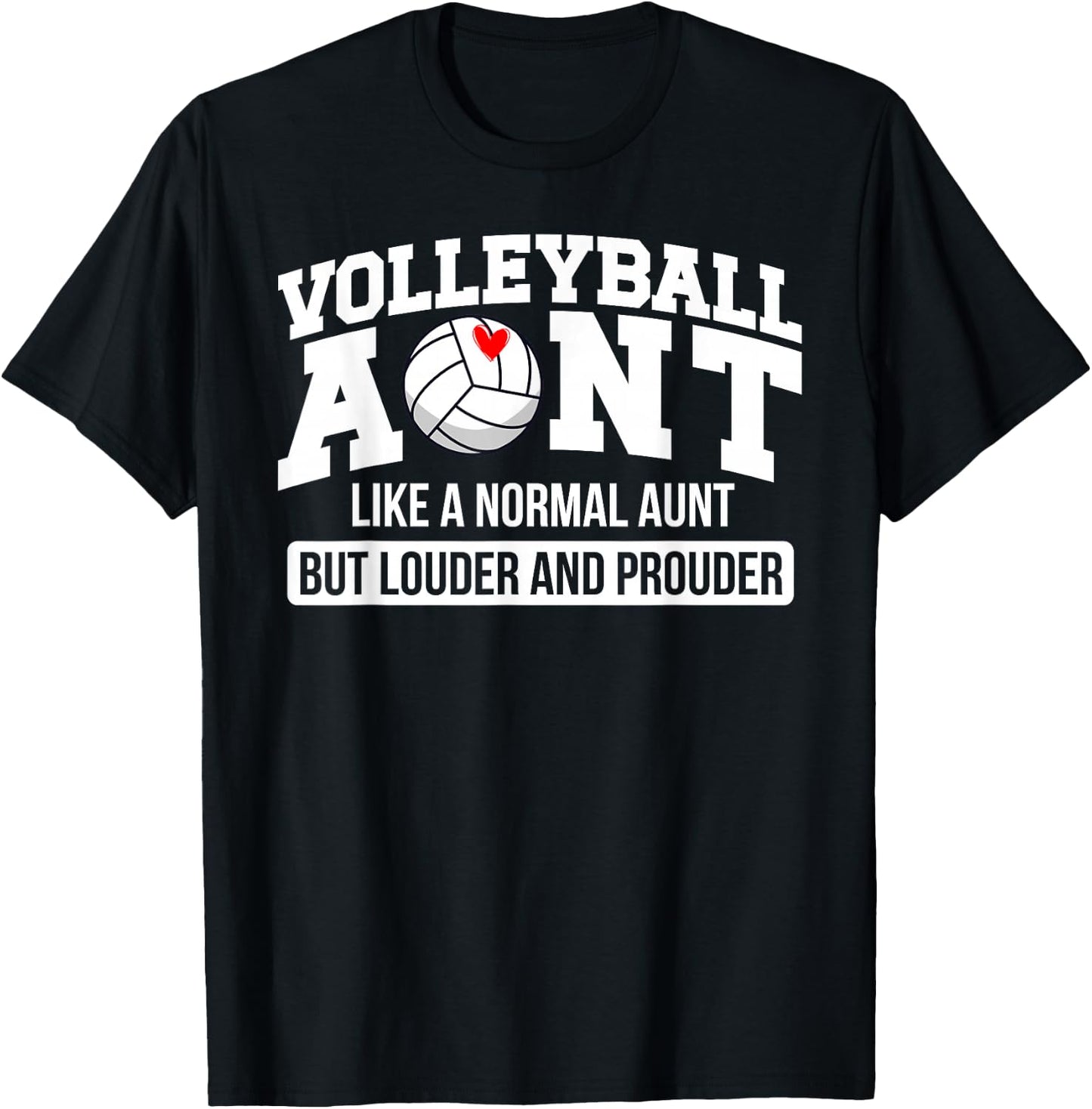 Volleyball Aunt Of A Volleyball Player Aunt Definition T-Shirt - T-Shirt | Black