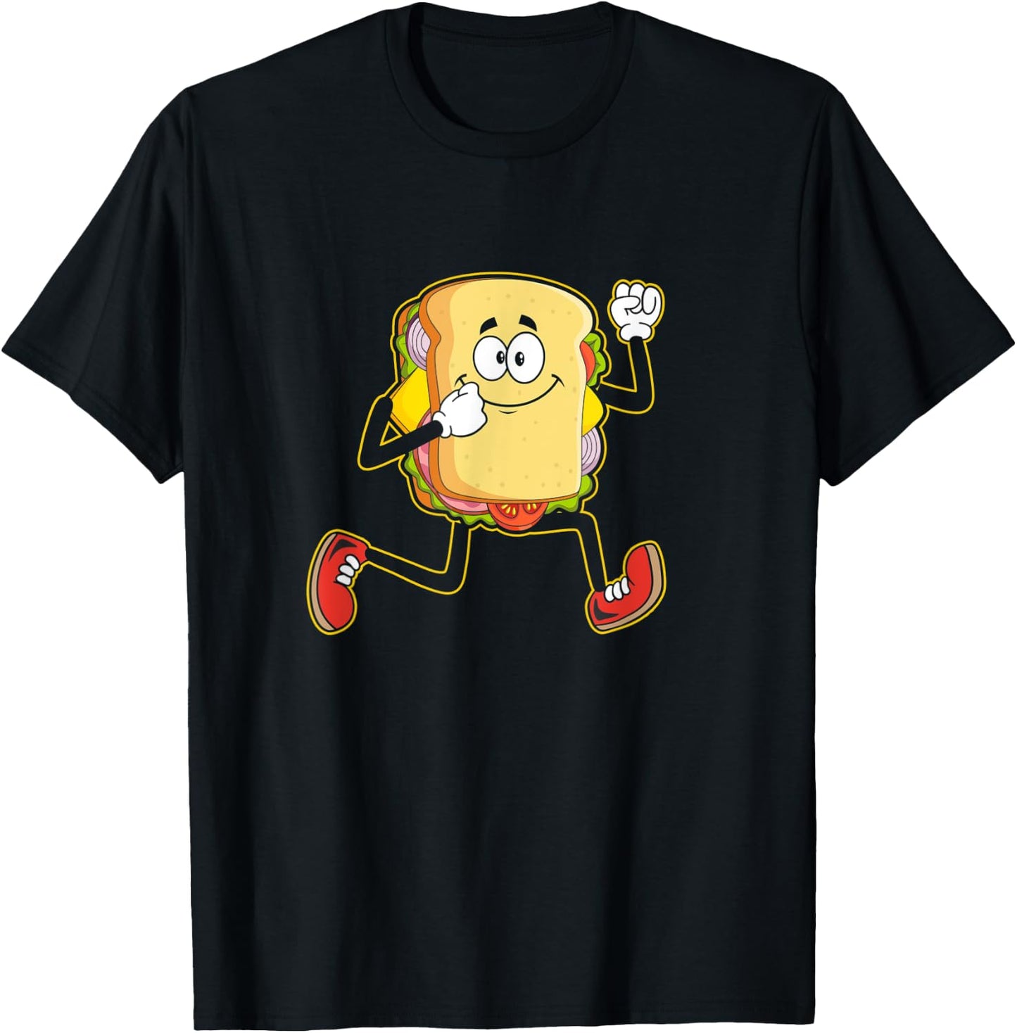 Sandwich Day making Cardio, Foodie Fast Food Running T-Shirt - T-Shirt | Black